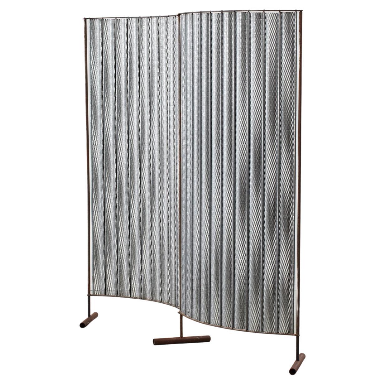 Perforated steel pivoting screen - UK, 20th Century