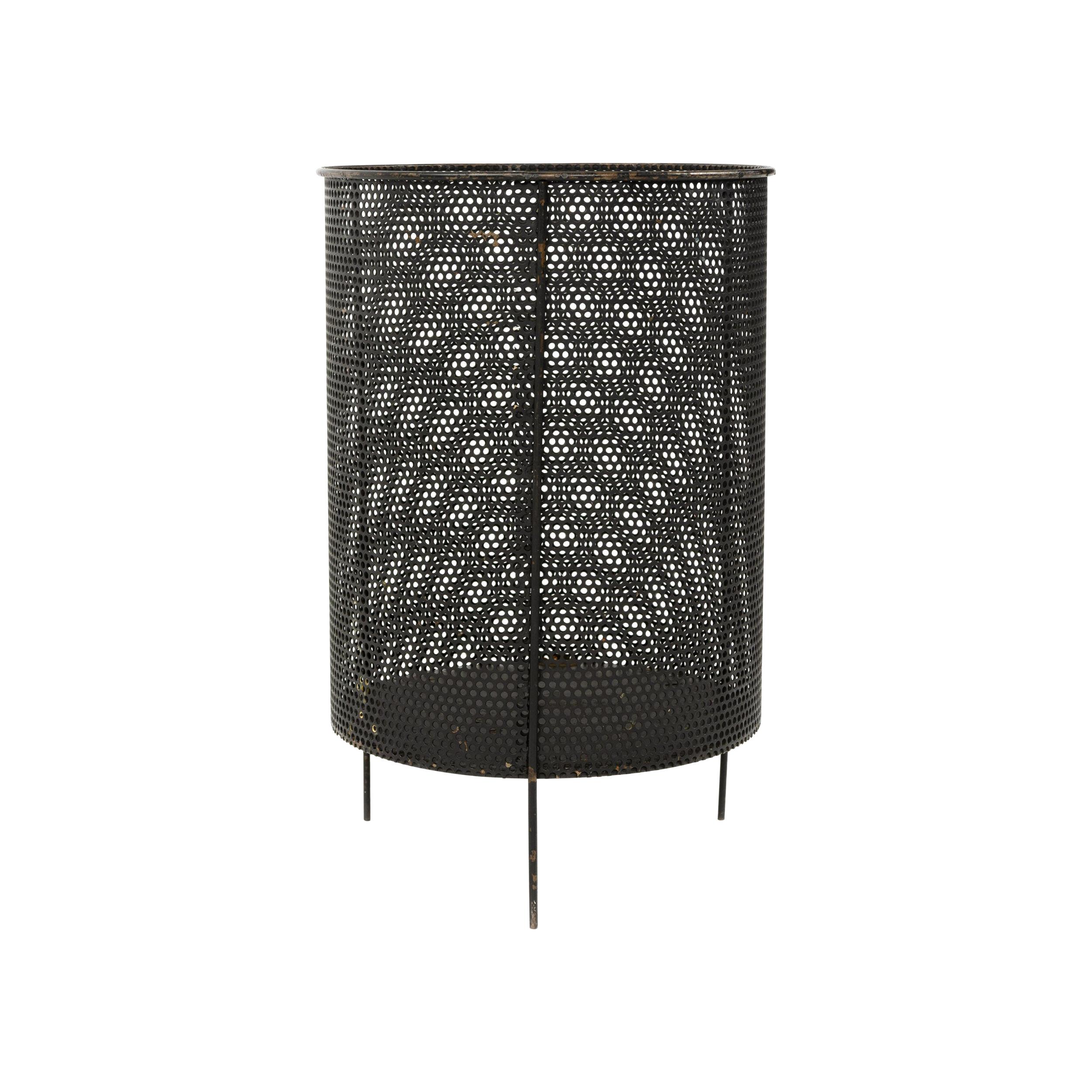 Perforated Steel Waste Basket by Mathieu Mategot