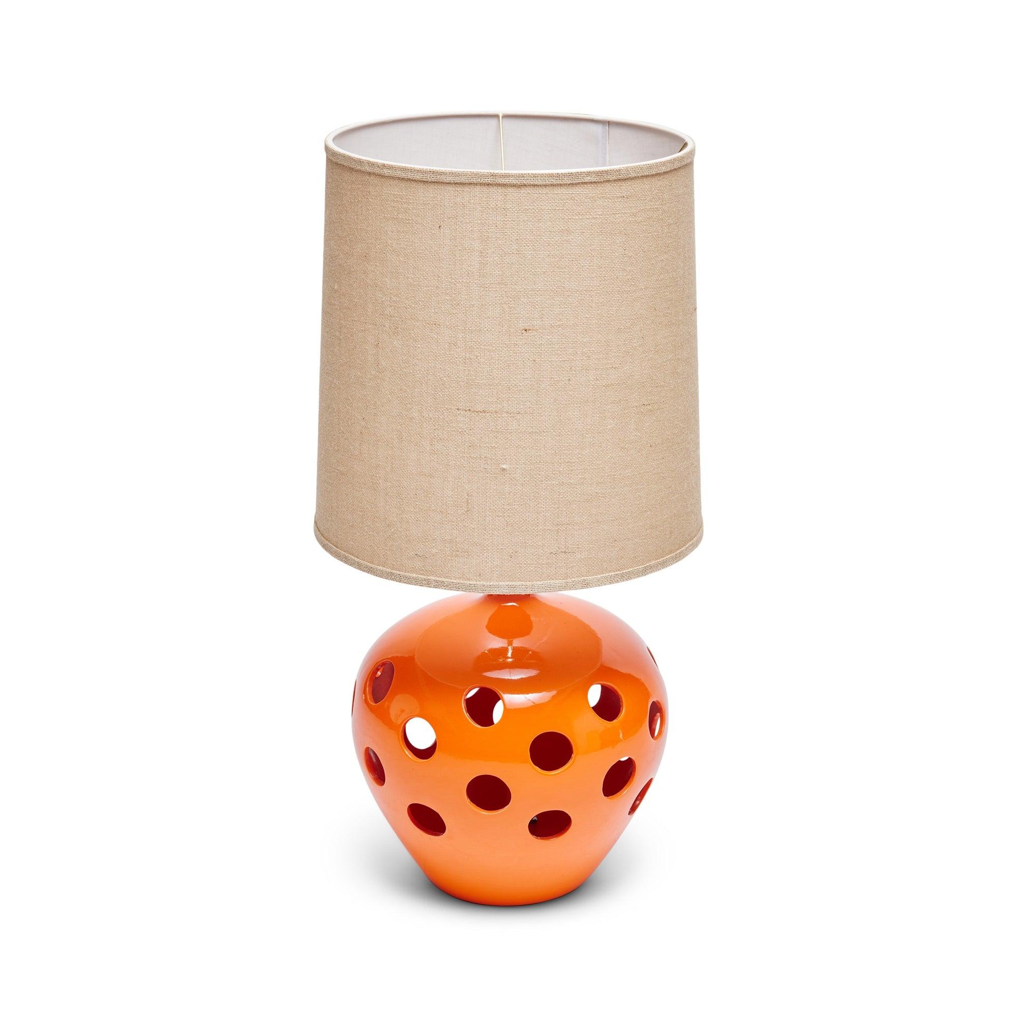 Lampe de table perforée Excellent état - En vente à Sagaponack, NY