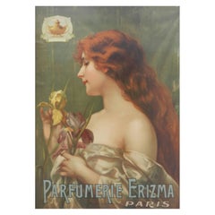 Profumo Parigi Poster pubblicitario Placca da parete Erizma Belle Epoque SPEDIZIONE GRATUITA