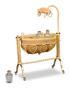 Perfume Baby Cradle with Three Crystal Bottles