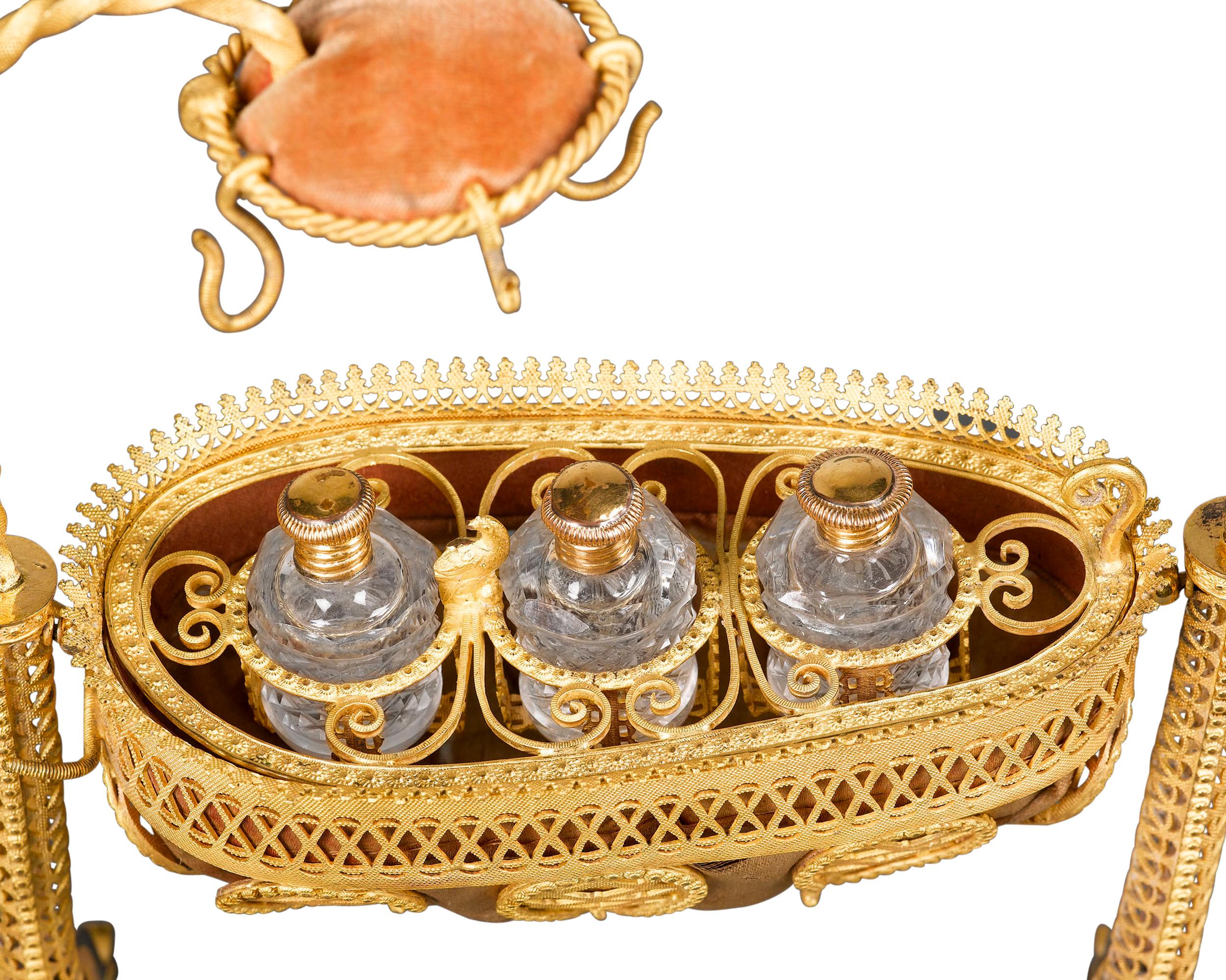 Other Perfume Baby Cradle with Three Crystal Bottles