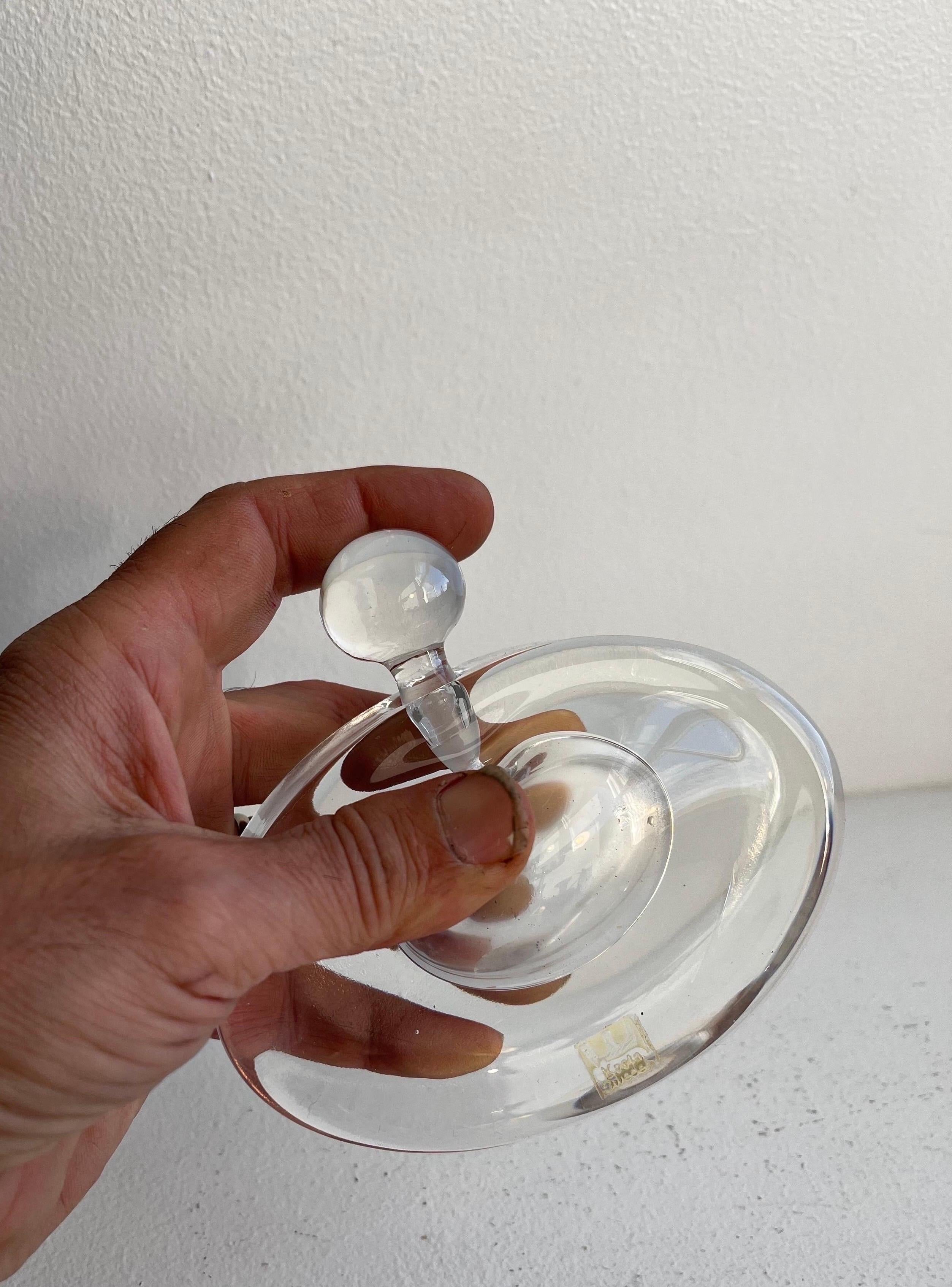 Art Glass Perfume Bottle by Goran Warff for Kosta, Sweden, c. 1980s For Sale