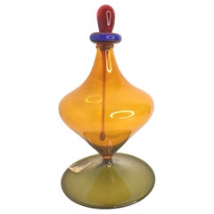 Perfume Bottle Decanter Art Nouveau Glass, Bimini Art Antique Austria