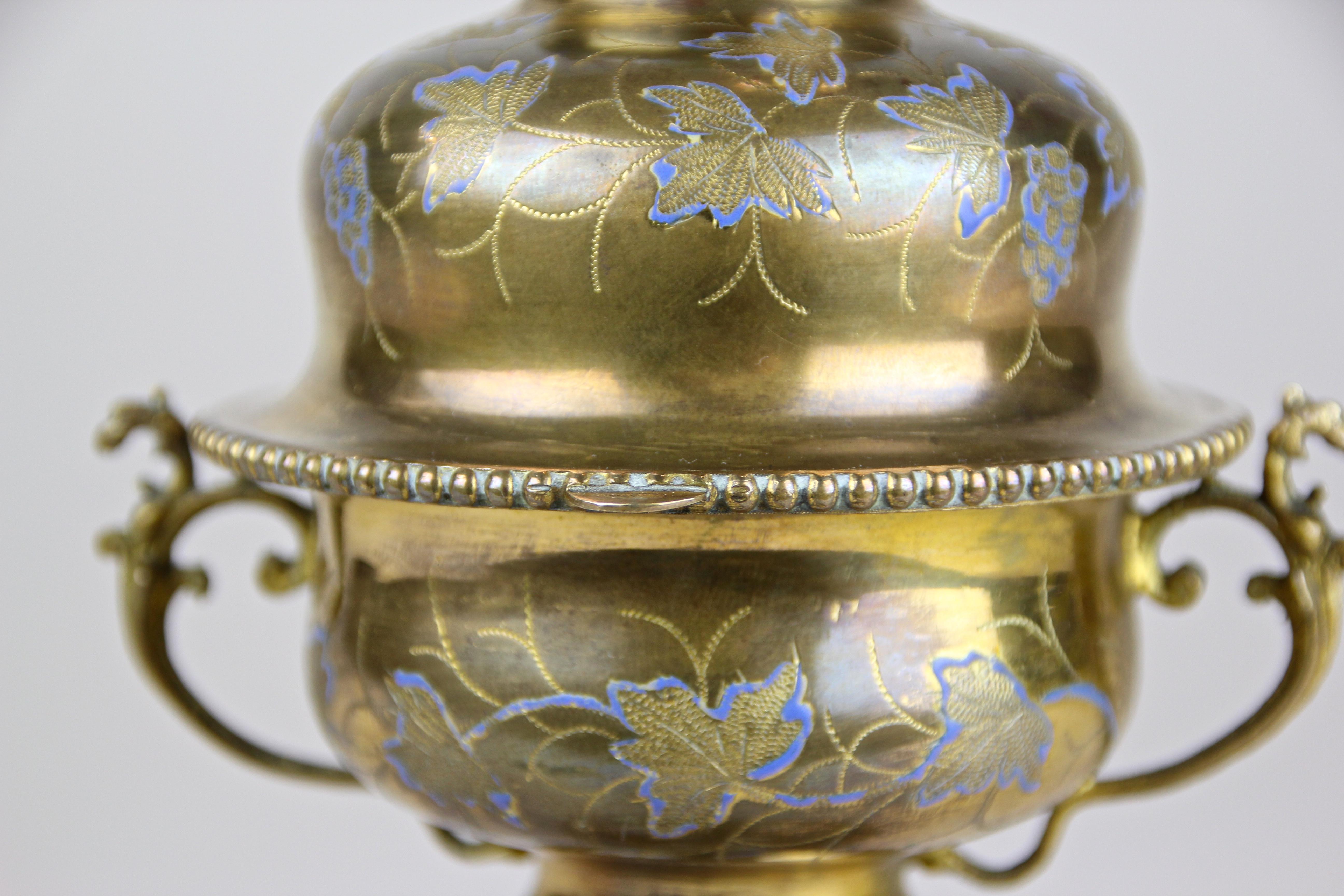Perfume Bottle in Chiselled Brass Goblin Rarity, France, circa 1870 1