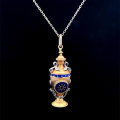 Perfume Bottle in Gold & Enamel Circa 1960s