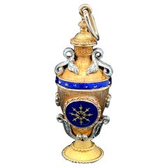 Perfume Bottle in Gold & Enamel Circa 1960s