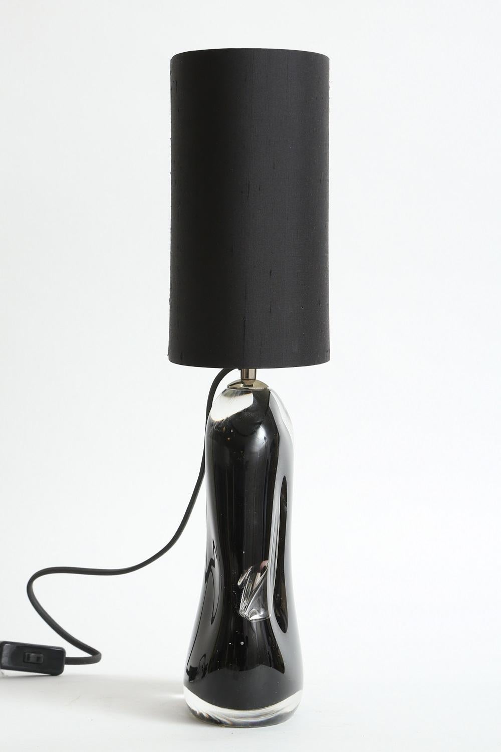 Modern Perfume Bottle Table Lamp in Black by Porta Romana For Sale