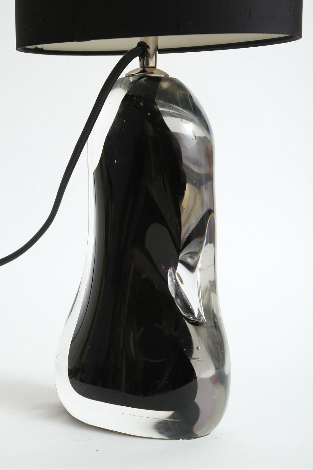 English Perfume Bottle Table Lamp in Black by Porta Romana For Sale