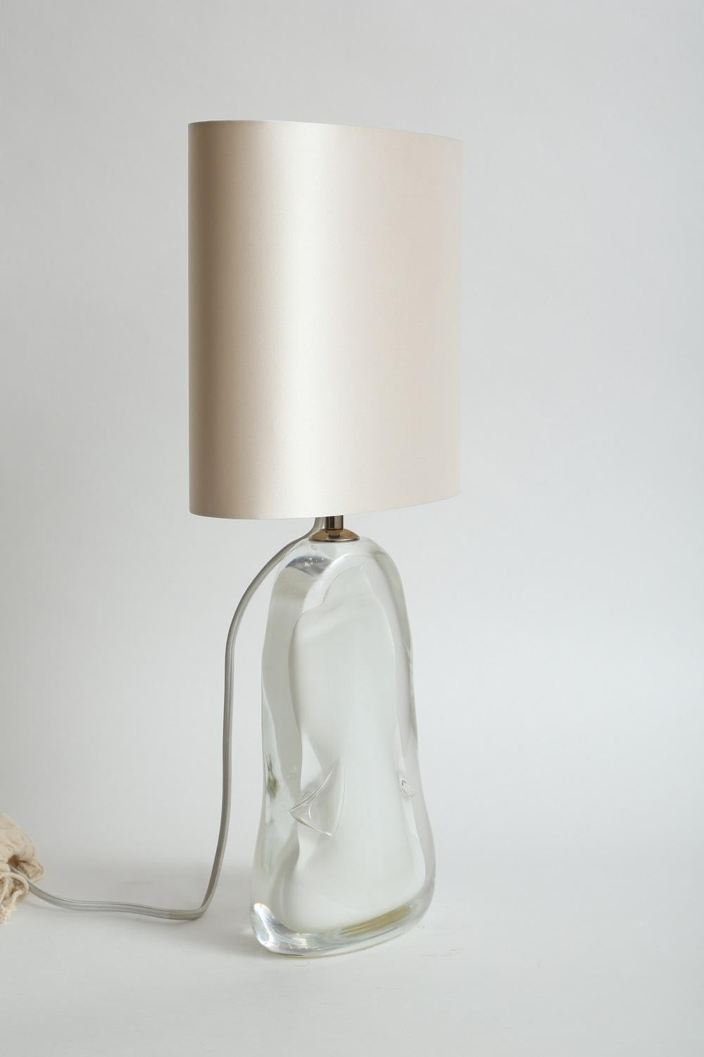 Modern Perfume Bottle Table Lamp in White by Porta Romana