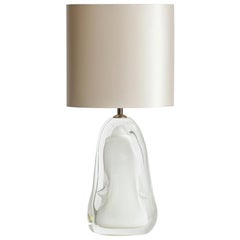 Perfume Bottle Table Lamp in White by Porta Romana