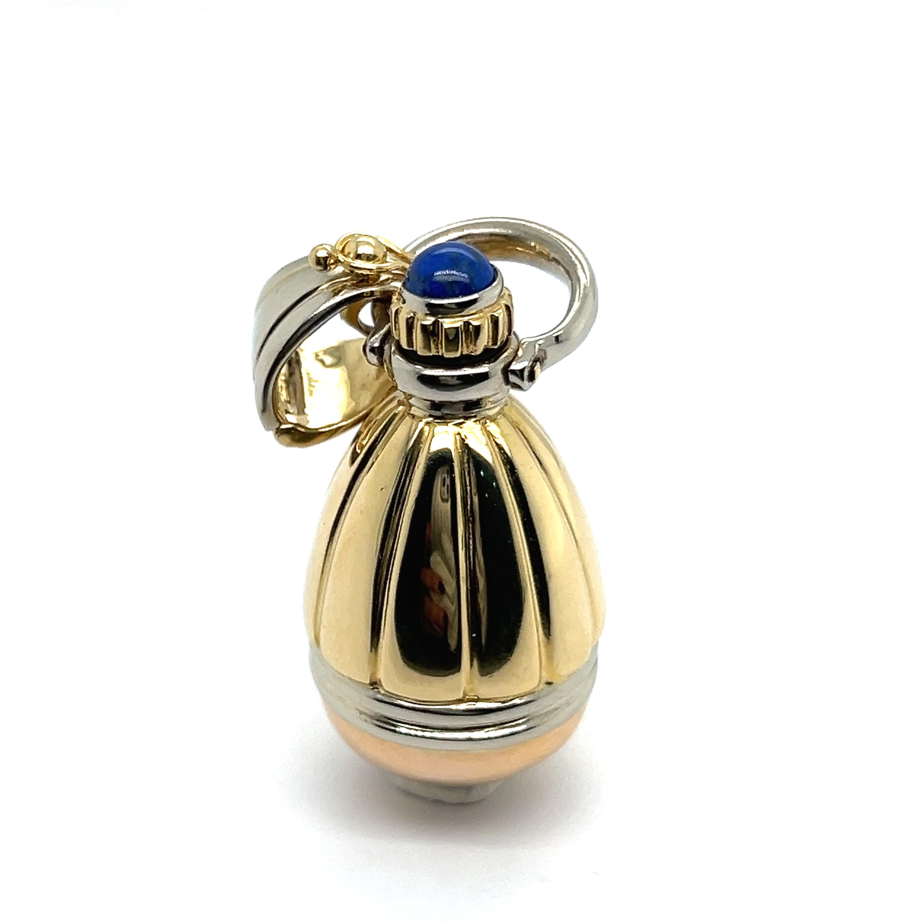 Perfume Bottle with Lapis Lazuli in 18 Karat Yellow Gold 5
