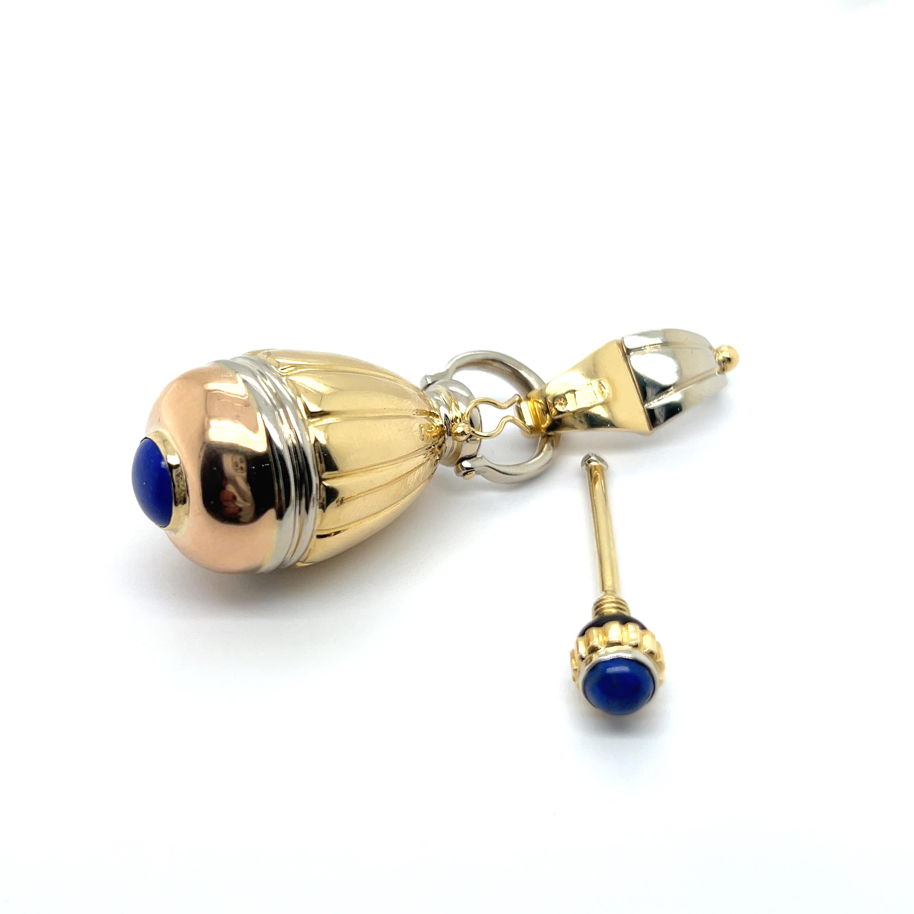 Perfume Bottle with Lapis Lazuli in 18 Karat Yellow Gold 3