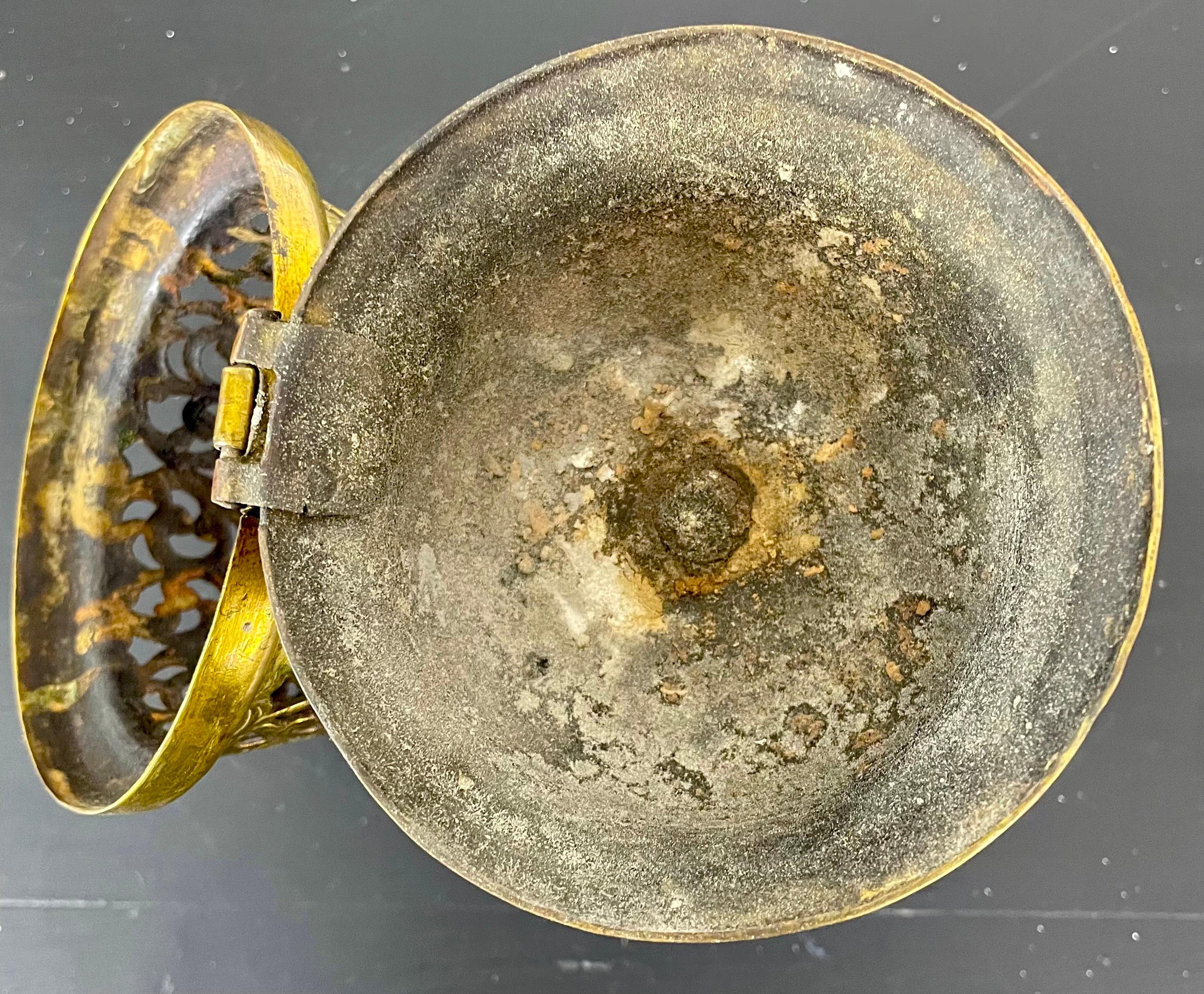 Brass Perfume burner / Incense burner - oriental ottoman - brass - 18th century For Sale