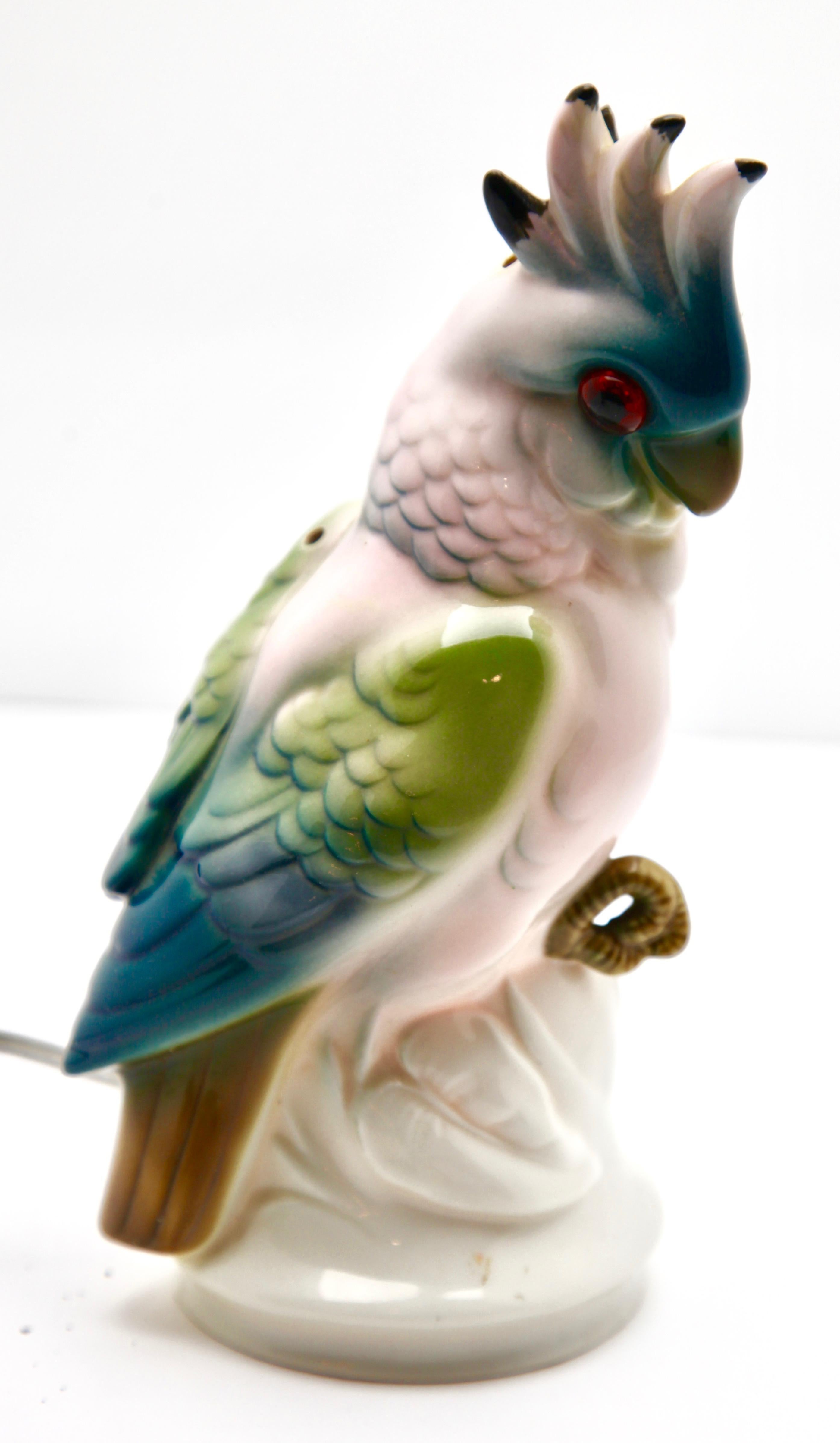 Art Nouveau Perfume Diffuser /Lamp in the Form of a Cockatoo ‘Germany, 1930s’