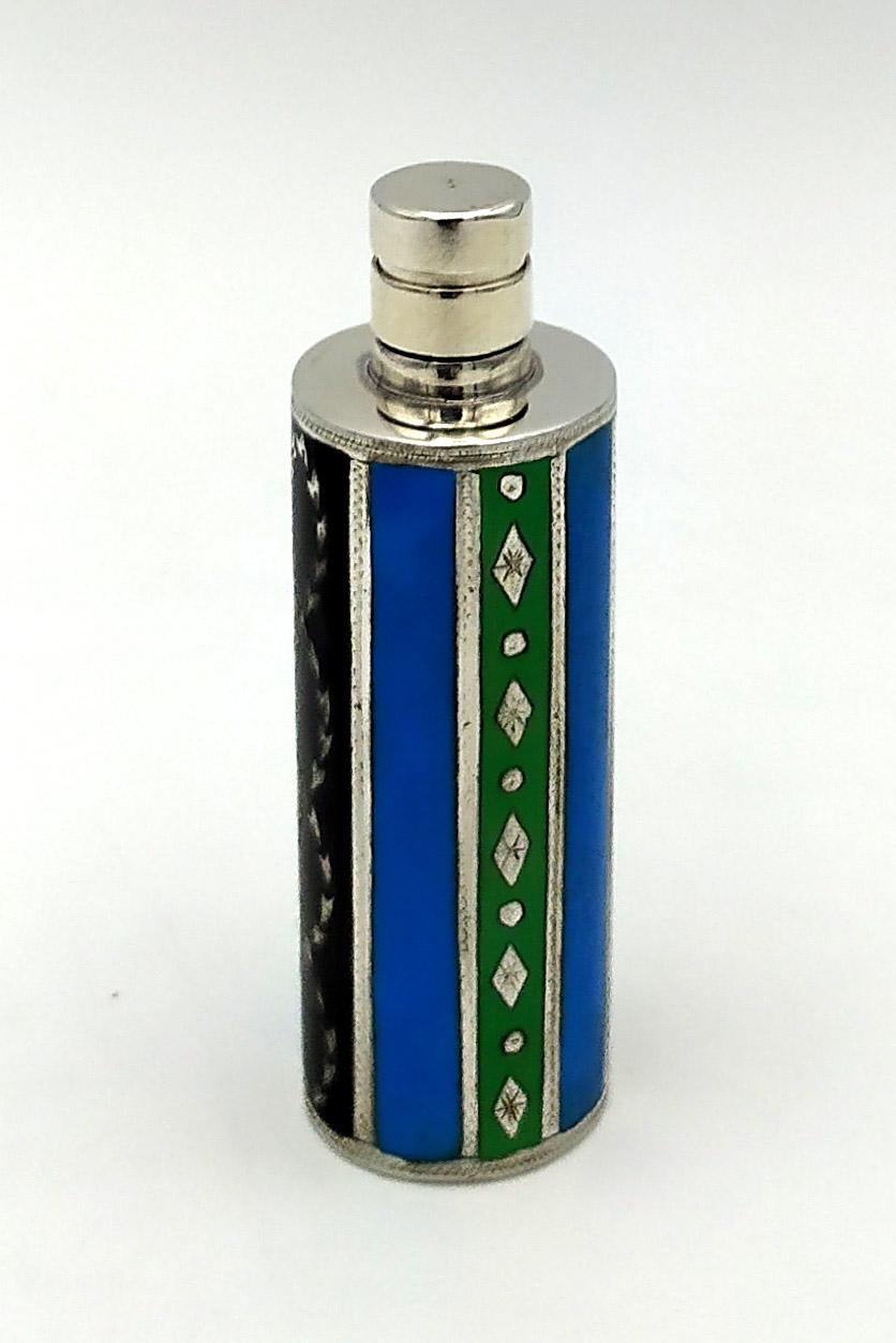 Parfümhalter 3 Farben gebrannt  Emaille auf guillochiertem Salimbeni. im Angebot 2
