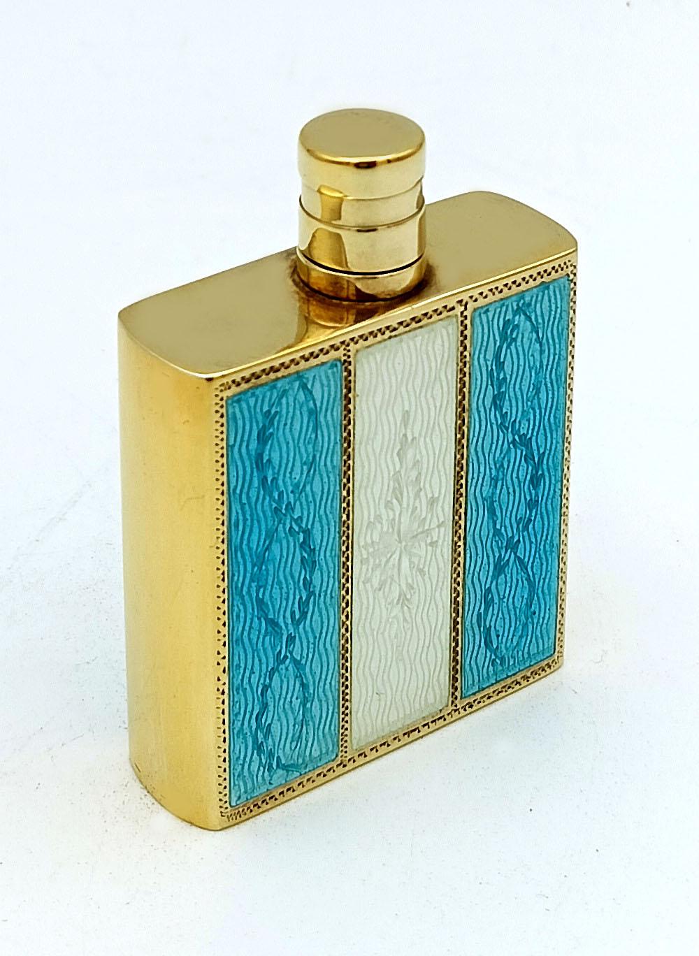 Italiano Porta Profumo Borsa Argento Sterling con strisce stile Impero Salimbeni in vendita