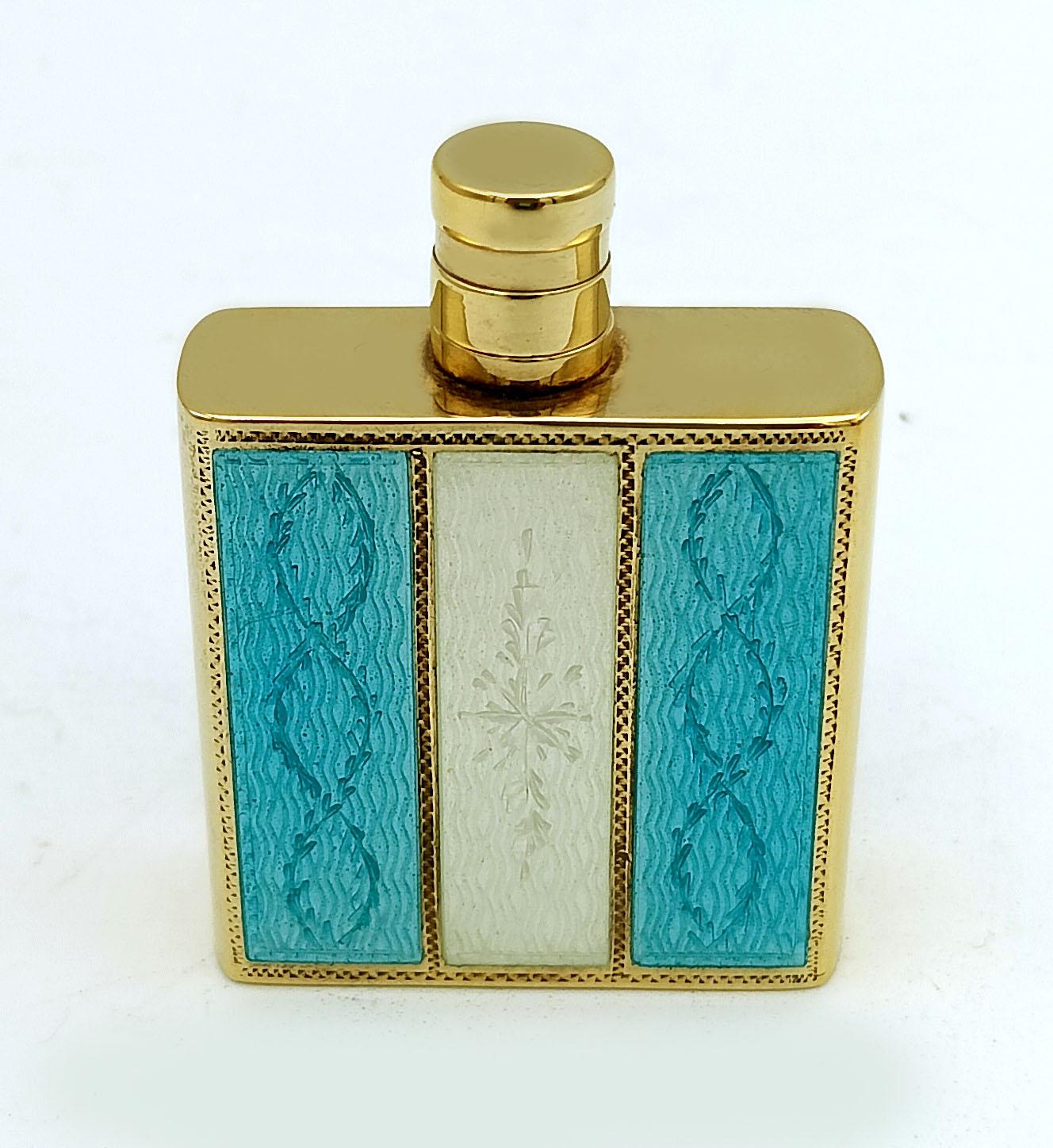 Intagliato a mano Porta Profumo Borsa Argento Sterling con strisce stile Impero Salimbeni in vendita