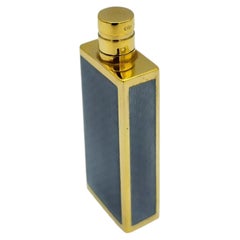 Perfume Holder pearl grey color fired enamel on guilloche Salimbeni.