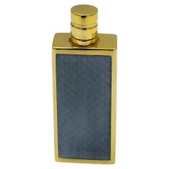 Perfume Holder pearl grey color fired enamel on guilloche Salimbeni.