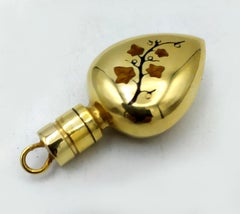 Antique Perfume holder pendant in the shape of a cruet Sterling Silver Salimbeni 