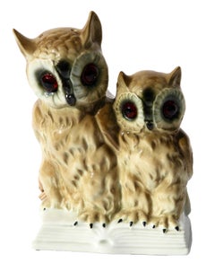 Perfume Lamp Mother Owl and Chick by Carl Scheidig/Gräfenthal, Germany, 1930s