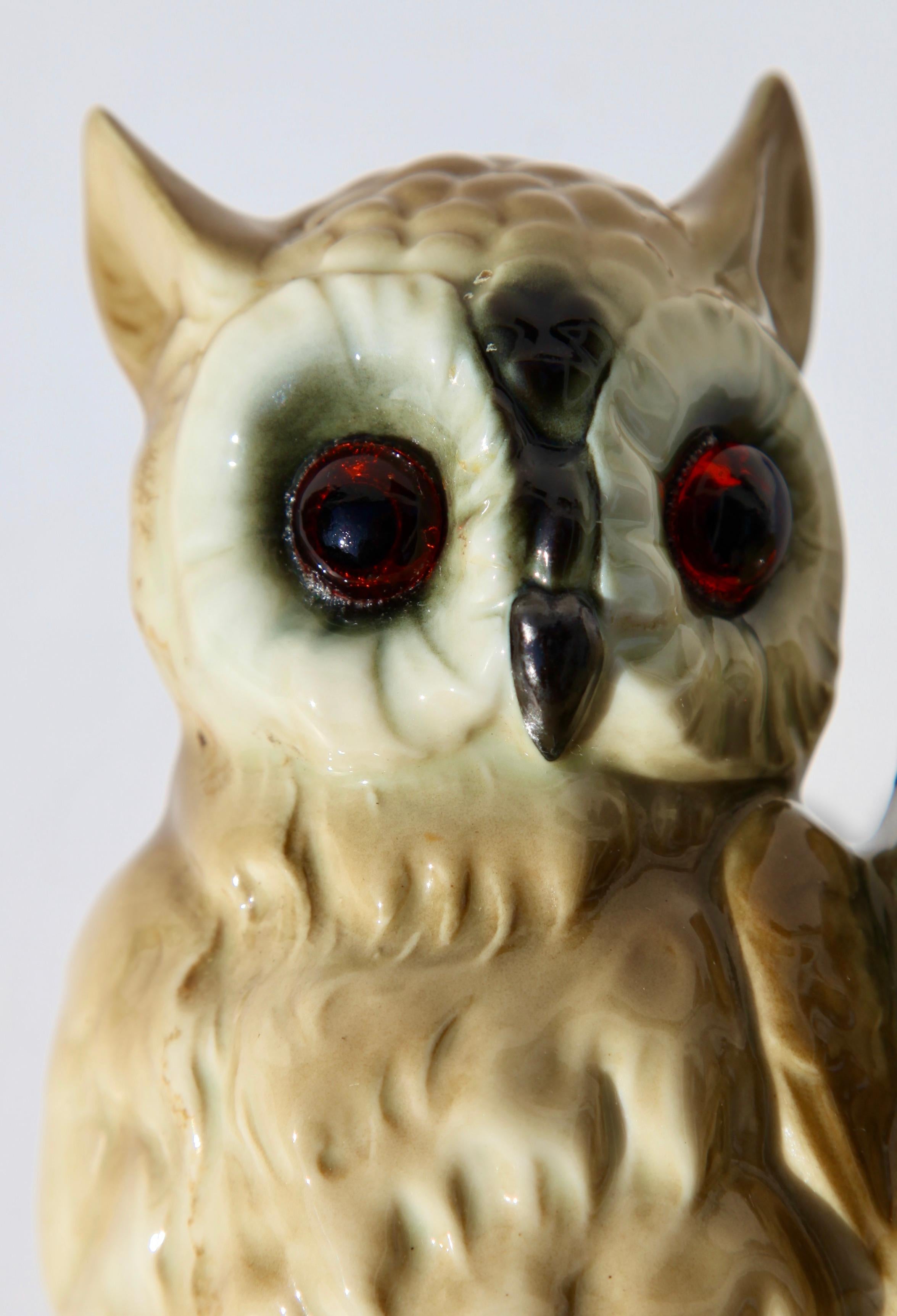 Mid-20th Century Perfume Lamp Mother Owl and Chick by Carl Scheidig/Gräfenthal, Germany, 1930s