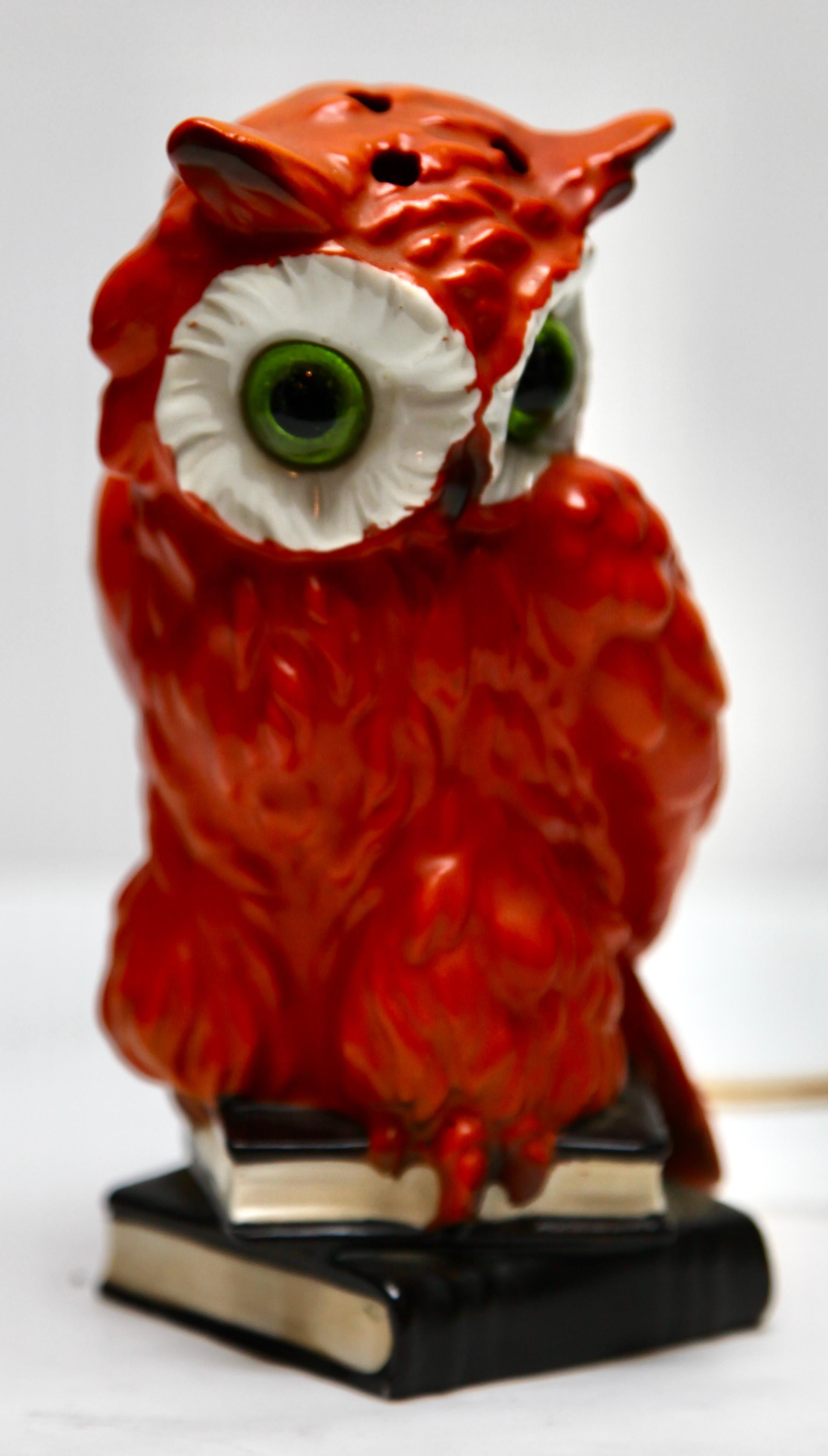Art Nouveau Perfume Lamp of an Owl by Carl Scheidig/Gräfenthal, Germany, 1930s For Sale