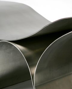 Folded steel Bench in the manner of Maria Pergay