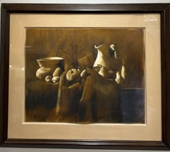 Amerikanerin Abstrakte Malerin Modernist Still Life w/ Fruits GALLERY LABEL