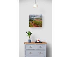 Looking Towards Bantham Beach with Acrylic on Canvas, Painting by Peri Taylor