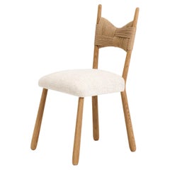 Silla de comedor Perícia - cuerda de papel / crema