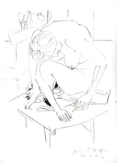 Nude - Lithograph by Pericle Fazzini - 1954