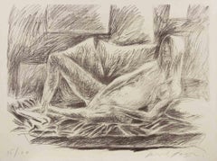 Reclined Figure - Lithograph by Pericle Fazzini - 1970s