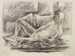 Reclined Figure - Lithograph by Pericle Fazzini - 1970s
