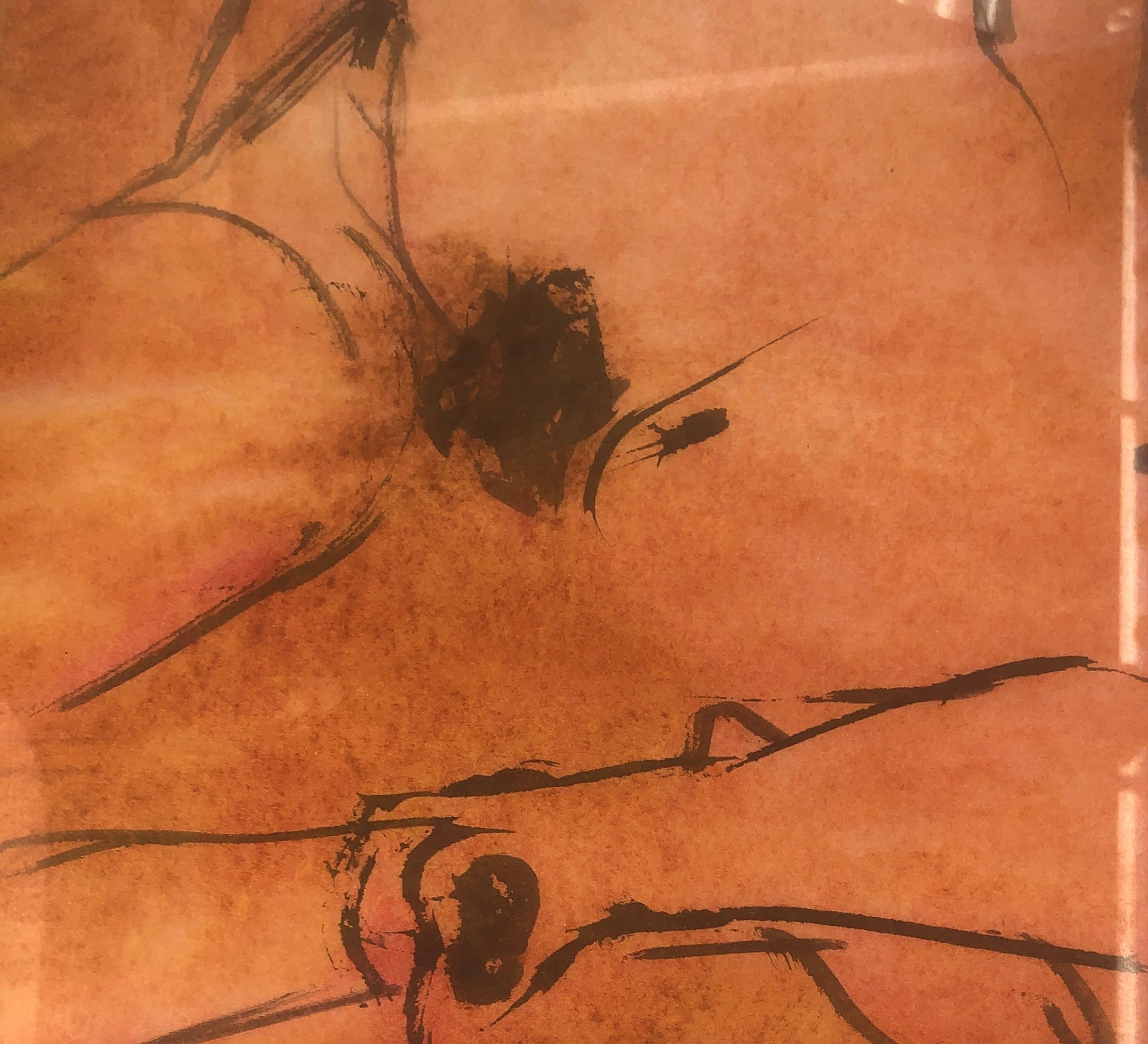 Perico Pastor (1953) - Nackte Frau - Mischtechnik
Papierformat 33x24 cm.
Rahmenmaße 57x48 cm.

Perico Pastor (La Seu d'Urgell, 1953) ist ein katalanischer Maler, Designer und Illustrator. Er studierte 1976 in Barcelona und wanderte dann nach New