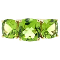 Peridot and Diamond Ring