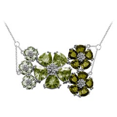 Mixed Green Amethyst Blossom Renaissance Necklace