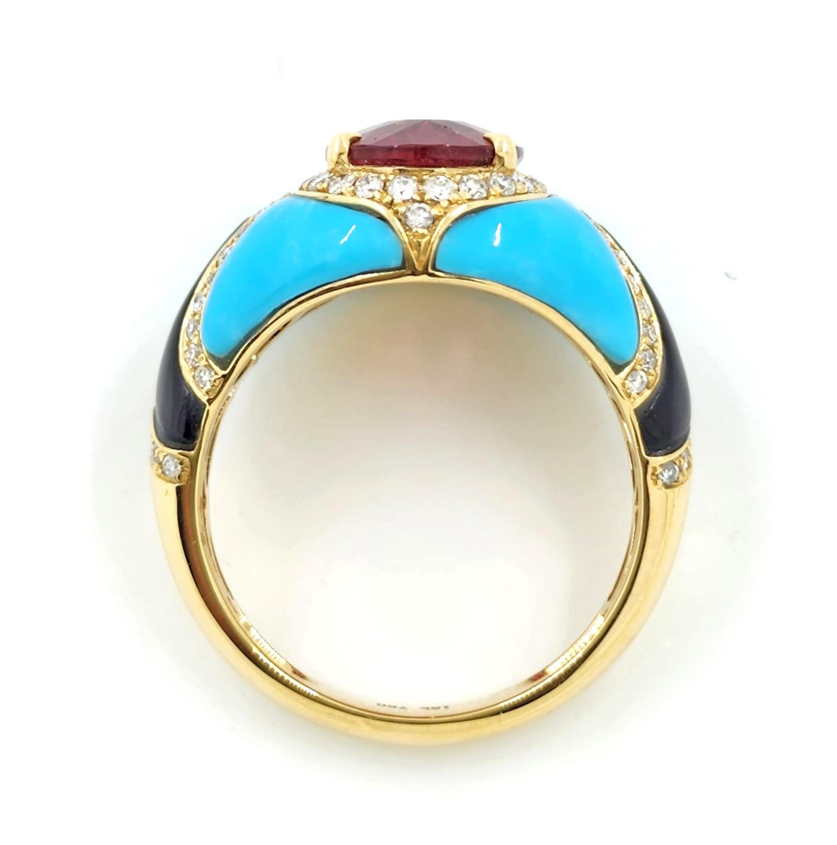 Peridot und Onxy Diamant Dome Ring Damen