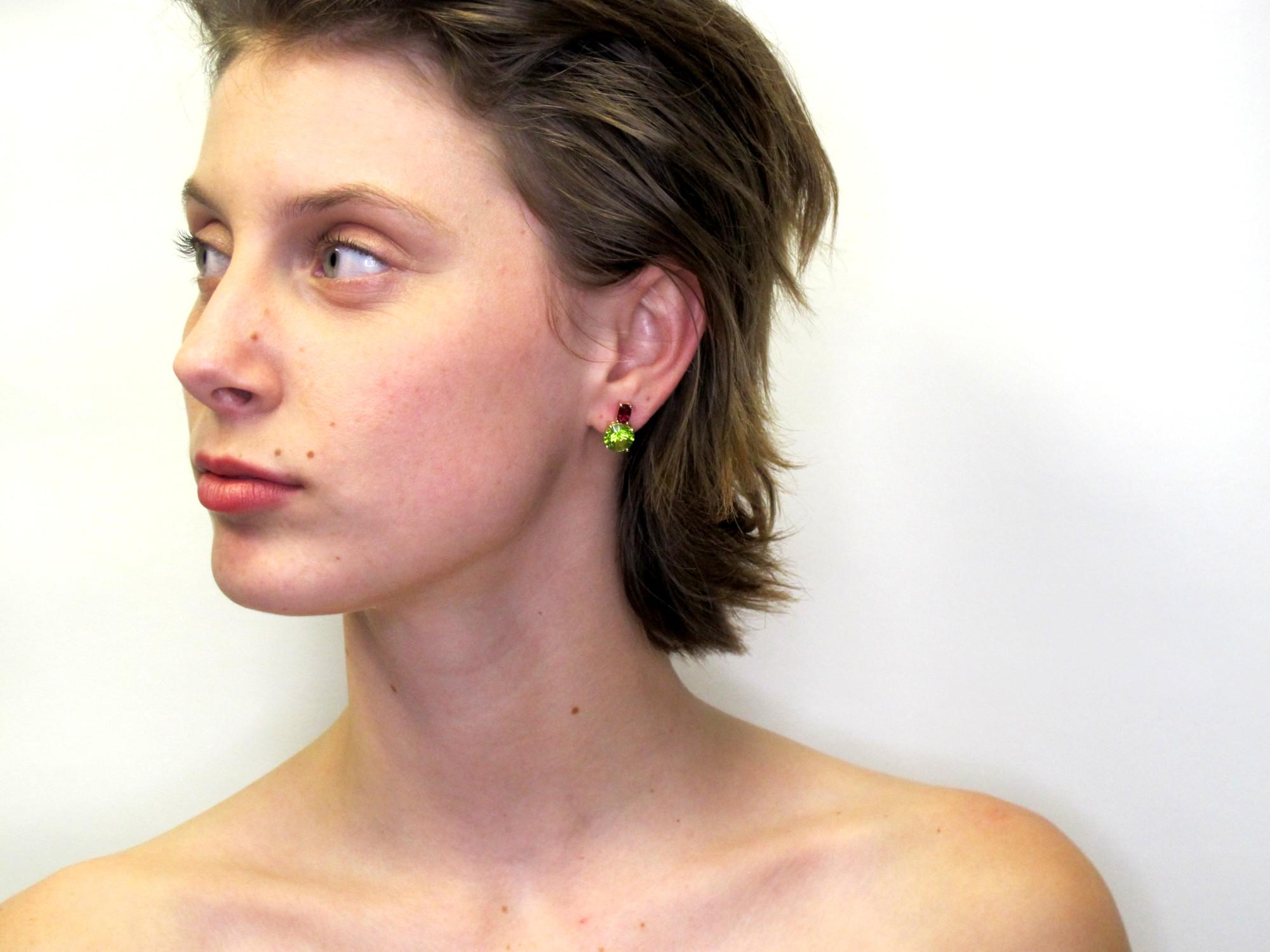 rose gold diamond earrings