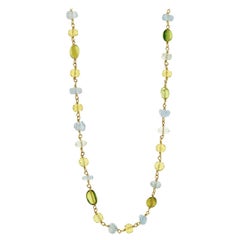 Peridot Aquamarine Lemon Citrine Amethyst Necklace