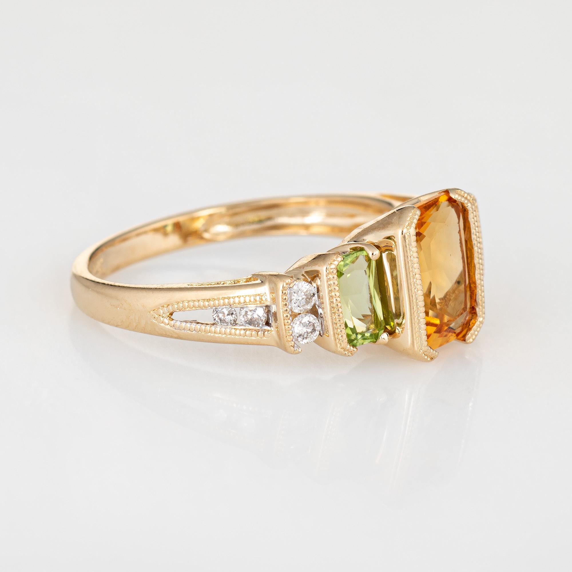 peridot and citrine ring