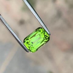 Peridot Cushion Cut Natural Lime Green Precision Faceted Stone for Fine Jewelry