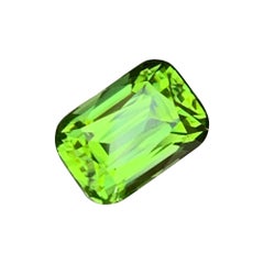 Peridot Cushion Cut Natural Lime Green Precision Faceted Stone for Fine Jewelry