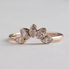 Peridot Diamond Engagement Set in 14 Karat Rose Gold Ring