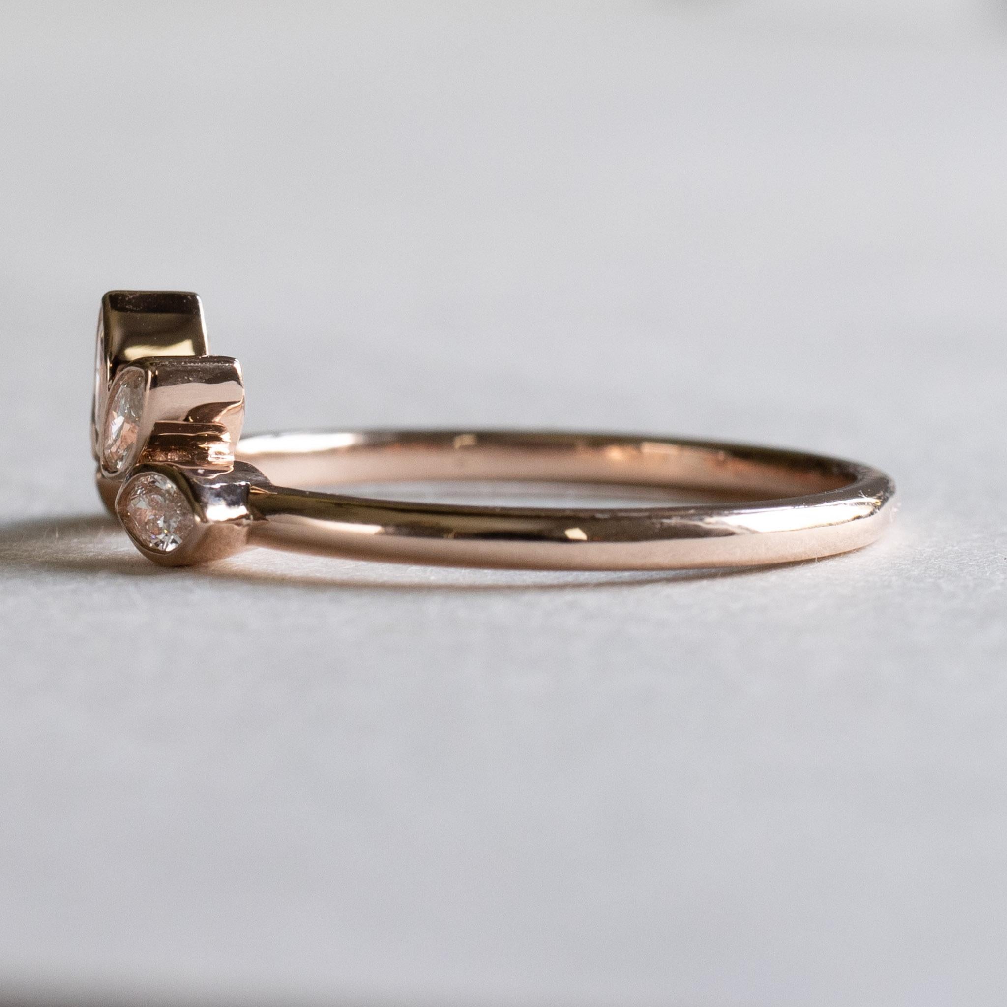 For Sale:  Peridot Diamond Engagement Set in 14 Karat Rose Gold Ring 7