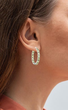 Peridot-Ohrringe 5.08 Karat Sterling Silber