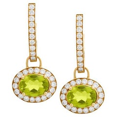Peridot Earrings, Dangling Peridot Earrings