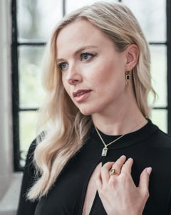 Peridot, London Blue Topaz and Citrine 3 Drop Earrings