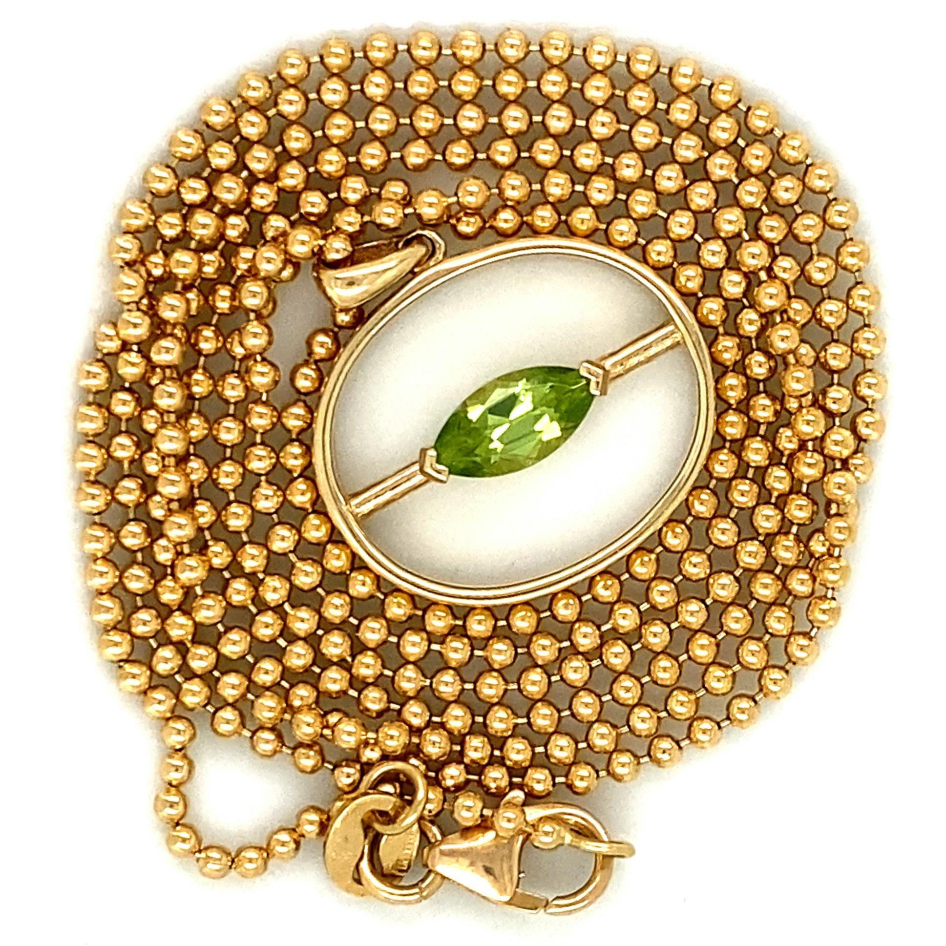 Women's or Men's Peridot Marquise 